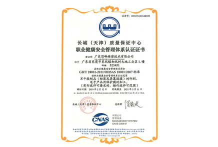 職業(yè)健康安全管理證書
